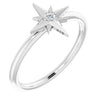 .03 CT Diamond Star Ring 14K White Gold Ethical Sustainable Fine Jewelry Storyteller by Vintage Magnality