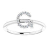 Diamond G Initial Ring Sterling Silver 302® Fine Jewelry Vintage Magnality