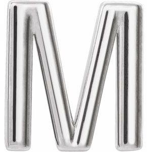 Sterling Silver Single M Initial Earring 302® Fine Jewelry Storyteller by Vintage Magnality