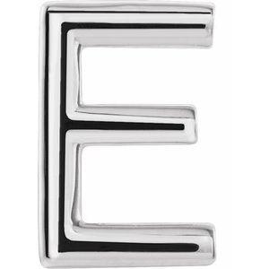 Sterling Silver Single E Initial Earring 302® Fine Jewelry Storyteller by Vintage Magnality