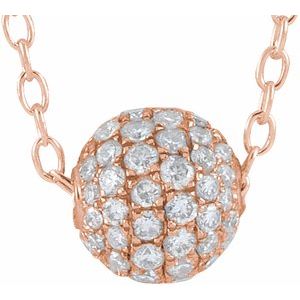 Disco Ball 3/8 CTW Natural Diamond Pavé mm 16-18