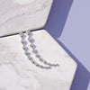 2 CTW Lab-Grown Diamond Graduated Bezel Dangle Earrings in 14K White Gold as seen in Elle Marie Claire and Harper's Bazaar Magazines