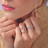 Diamond ring stack by Vintage Magnality