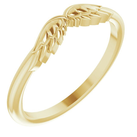 Stackable Wear Everyday Angel Wings Ring 14K Yellow Gold Storyteller by Vintage Magnality