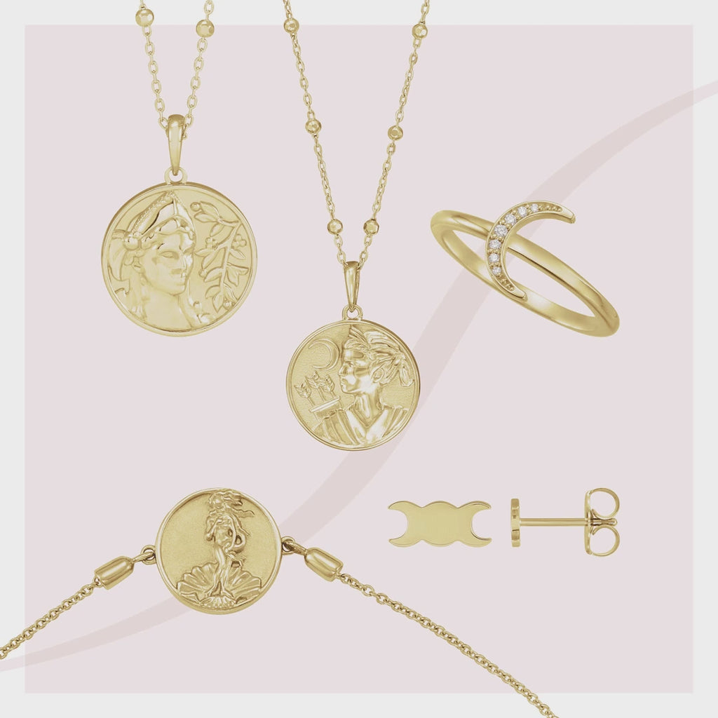 Goddess and Celestial 14K Yellow Gold Pieces