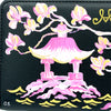 Hand Painted Pink & Gold Chinoiserie Jewelry Travel Case Wallet by Oksana Sakal for Vintage Magnality