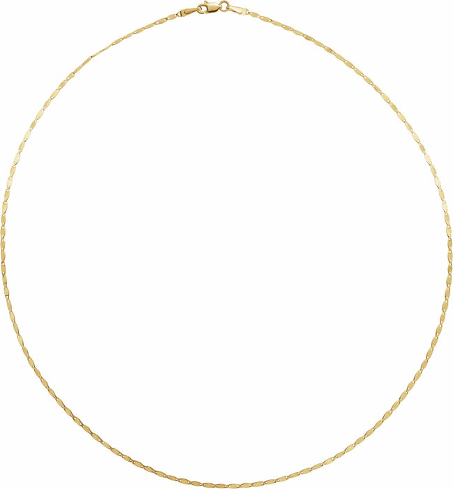 All That Glitters 14K Yellow Gold Mirror Link Chain Necklace