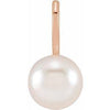 14K Rose Gold White Cultured Akoya Pearl Charm Pendant 302® Fine Jewelry Storyteller by Vintage Magnality