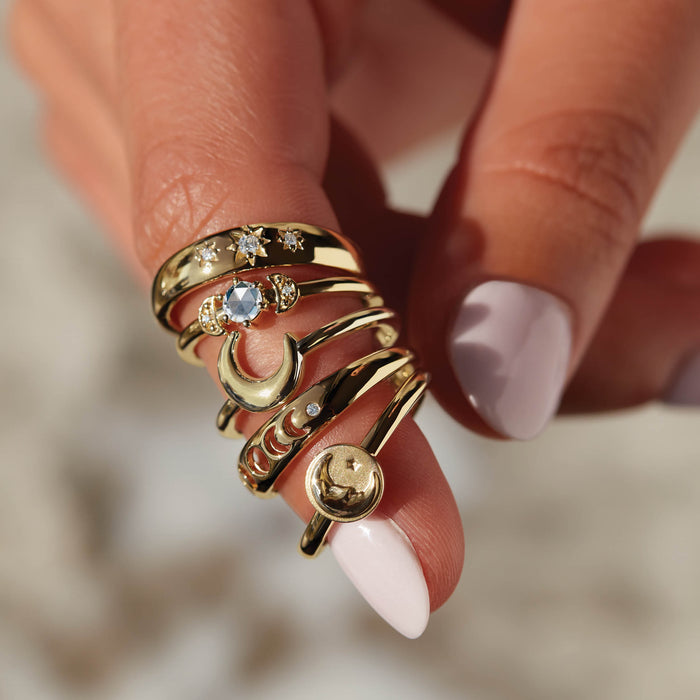 Beautiful Celestial Jewelry Ring Stack Storyteller by Vintage Magnality