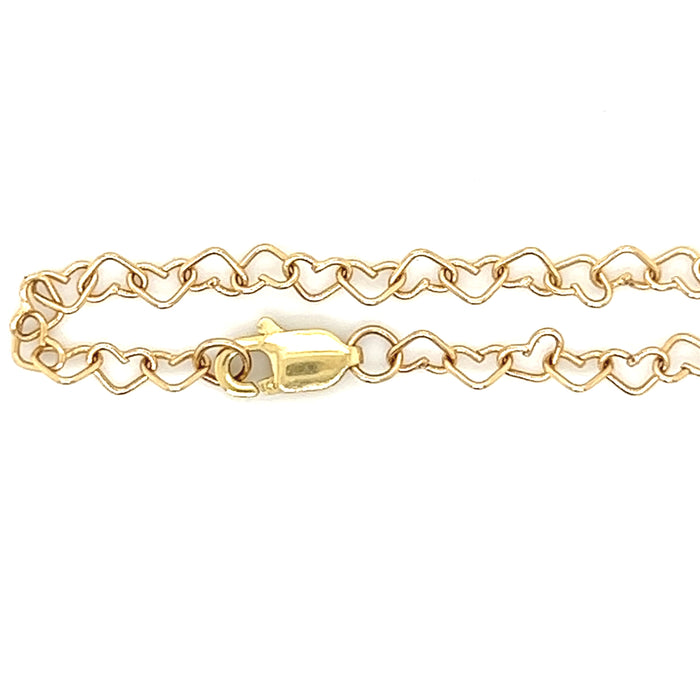 Have a Heart 14K Yellow Gold Chain 7" Bracelet 9" Anklet 16" Necklace by Vintage Magnality