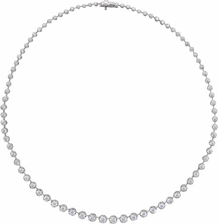 6.75 CTW Lab-Grown Diamond Graduated 16" Necklace 14K White Gold Ethical Sustainable Fine Jewelry Storyteller by Vintage Magnality