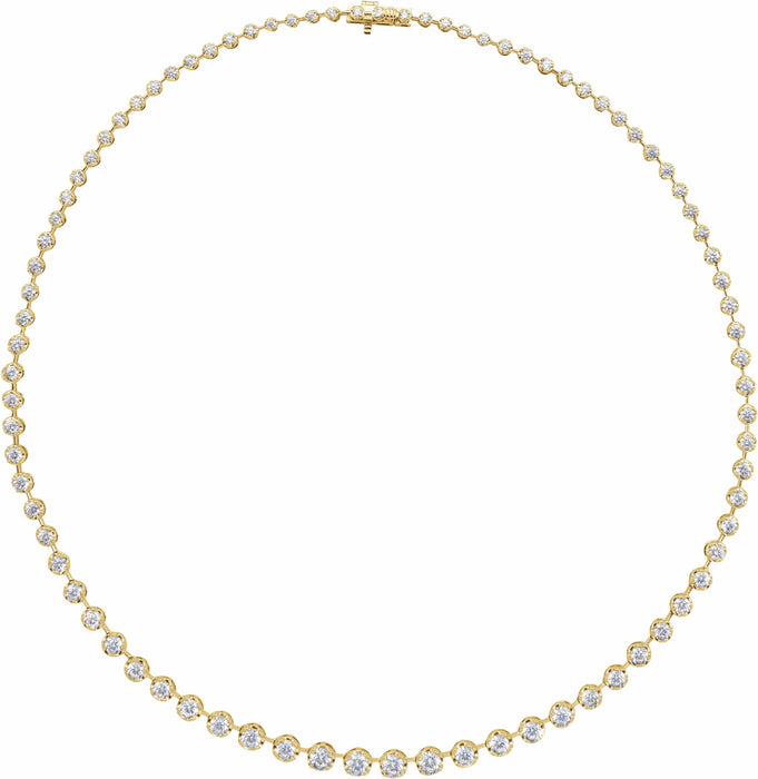 6.75 CTW Lab-Grown Diamond Graduated 16" Necklace 14K Yellow Gold Ethical Sustainable Fine Jewelry Storyteller by Vintage Magnality