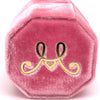 Rose Pink Silk Velvet Jewelry Box 