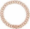 Life of the Party Diamond Chunky Curb 7" Bracelet 14K Rose Gold