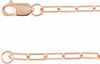 1/6 CT Diamond Micro Bezel-Set 18" 1.95 MM Elongated Flat Link Chain Necklace 14K Rose Gold Storyteller by Vintage Magnality