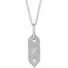 Shield X Initial Diamond Pendant Necklace 16-18" 14K White Gold 302® Fine Jewelry Storyteller by Vintage Magnality