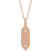 Shield Z Initial Diamond Pendant Necklace 16-18" 14K Rose Gold 302® Fine Jewelry Storyteller by Vintage Magnality