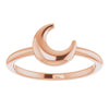 Puffed Crescent Moon Ring 14K Rose Gold 
