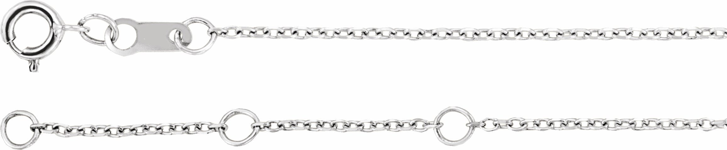 Rainbow Multi-Gemstone Bar Bracelet in 14K White Gold by Vintage Magnality