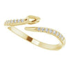 Diamond Snake Bypass Ring 14K Yellow Gold Storyteller by Vintage Magnality