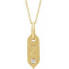 Shield Z Initial Diamond Pendant Necklace 16-18" 14K Yellow Gold 302® Fine Jewelry Storyteller by Vintage Magnality