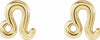 Zodiac Stud Earrings 14K Yellow Gold Leo Storyteller by Vintage Magnality