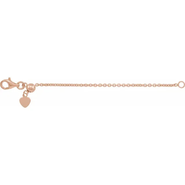 Rose Gold Chain Extender, 14k Rose Gold Filled, Removable Chain
