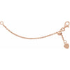 Adjustable 3" 1.5MM Cable Chain Extender in 14K Rose Gold 