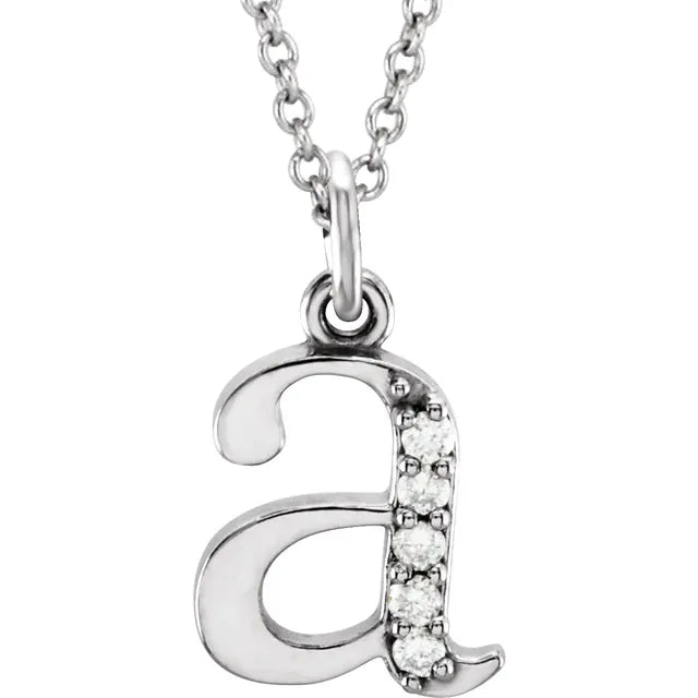 Stuller Lowercase Initial Necklace 85780:70105:P | Delfine's Jewelry |  Charleston, WV