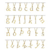 All initial natural diamond lowercase necklaces in 14K yellow gold
