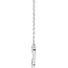 Aquarius Zodiac Constellation Natural Diamond Necklace in 14K White Gold Side View