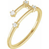 Aries Constellation Zodiac Natural Diamond Ring in 14K Yellow Gold