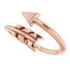 Arrow Bypass Ring in 14K Rose Gold