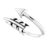 Arrow Bypass Ring in 14K White Gold or Sterling Silver