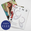 As seen in Elle Magazine our Lab-Grown Diamond Front Back Hoop Earrings in 14K White Gold