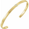 Love Me Bezel-Set Natural Diamond Cuff Bracelet in 14K Yellow Gold