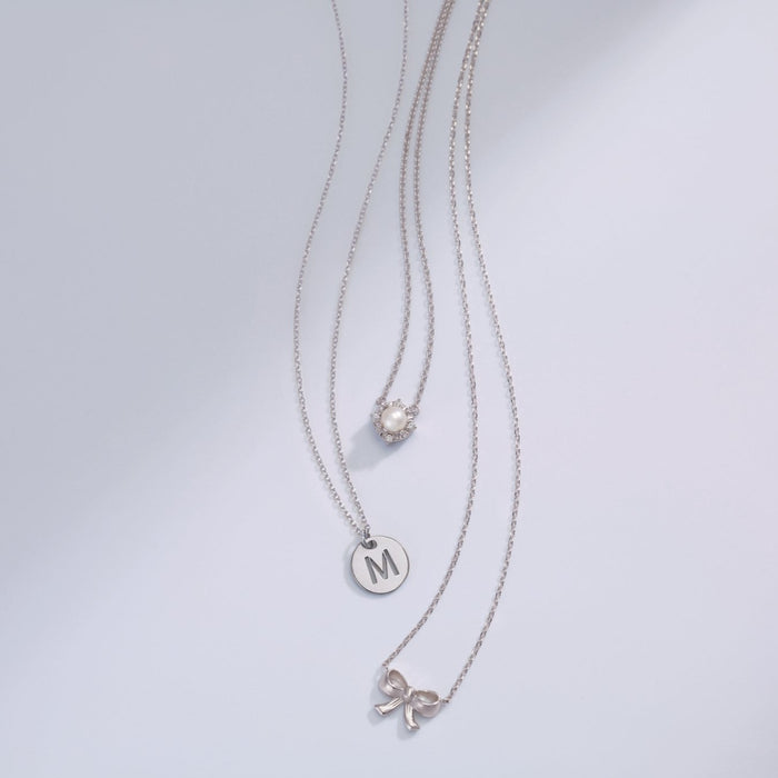 Halo Style Pearl and Diamond Necklace