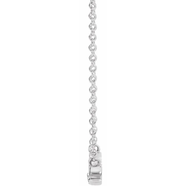 Bride To Be Gift Mrs. Script Necklace in 14K White Gold or Sterling Silver Side View