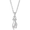 Good Karma Hand of Buddha Natural Diamond Adjustable Necklace in 14K White Gold or Sterling Silver 