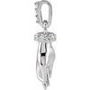 Good Karma Hand of Buddha Natural Diamond Pendant Charm in 14K White Gold or Sterling Silver 
