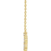 Capricorn Zodiac Constellation Natural Diamond Necklace in 14K Yellow Gold Side View