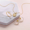 Celestial Dream Natural Gemstone Coin Pendant and Necklace in 14K Yellow Gold 