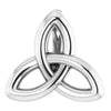 Celtic Trinity Pendant Charm Solid 14K White Gold or Sterling Silver
