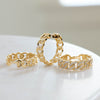 Chain Link Natural Diamond Stackable Ring in 14K Yellow Gold