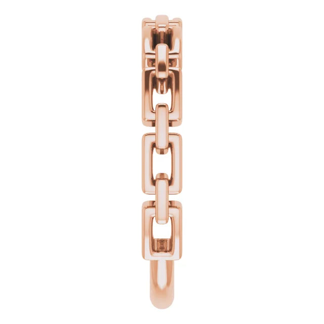 Chain Link Dreams Ring in Solid 14K Rose Gold
