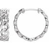 Chain Link Wear Everyday™ Hoop Earrings 14K White Gold