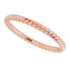 Classic Skinny Rope Wear Everyday™ Band Ring 2 MM in Rose Gold