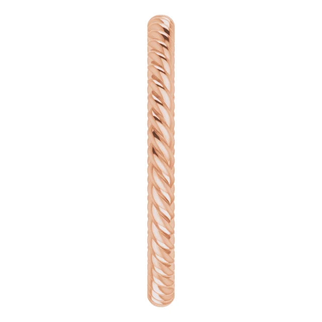 Classic Skinny Rope Wear Everyday™ Band Ring 2 MM in Rose Gold