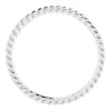 Classic Skinny Rope Wear Everyday™ Band Ring 1.3 MM in White Gold or Sterling Silver