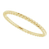 Classic Skinny Rope Wear Everyday™ Band Ring 1.3 MM in Yellow Gold 